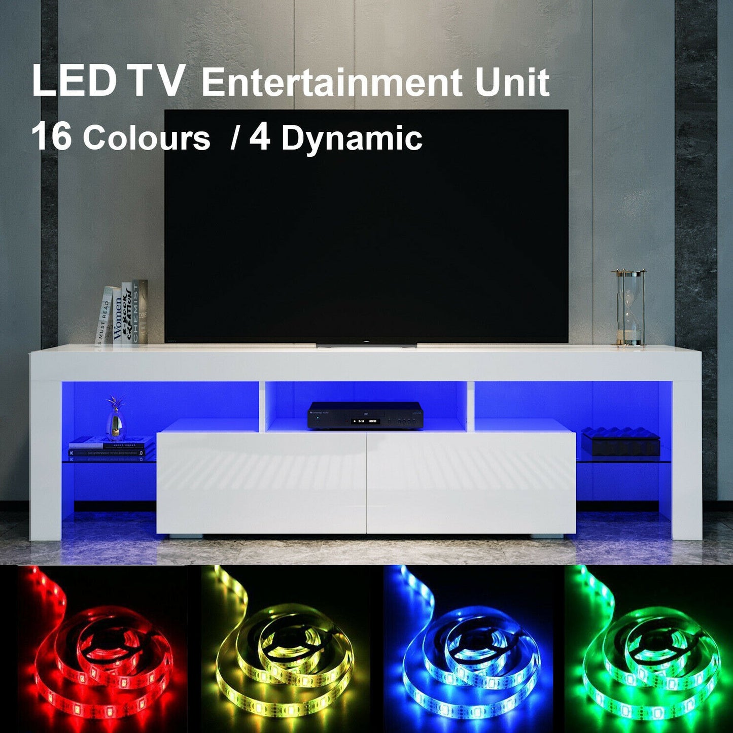 TV cabinet High Gloss White