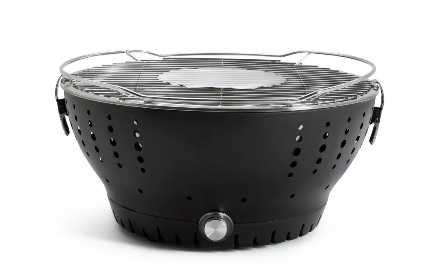 38cm Portable Charcoal BBQ with Built in Fan - Camping Garden Table Top Beach