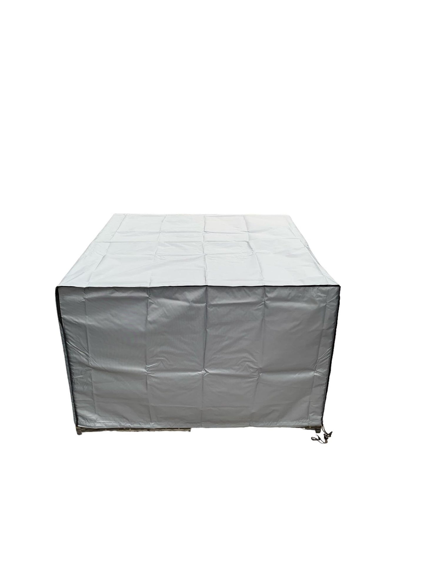 Black Cube Rattan Garden Furniture Set Outdoor 9 pieces + Rain Cover