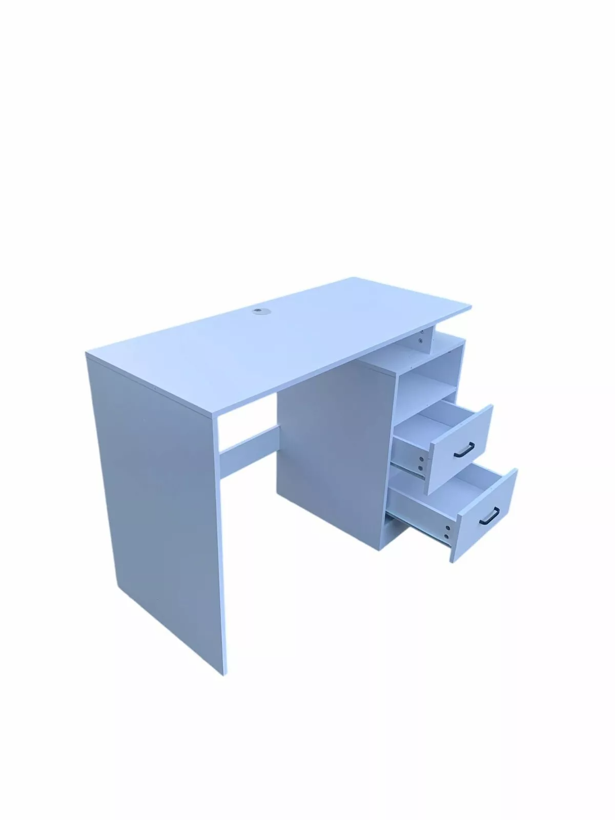 110 cm Computer Desk PC Table Workstation 2 Drawers White