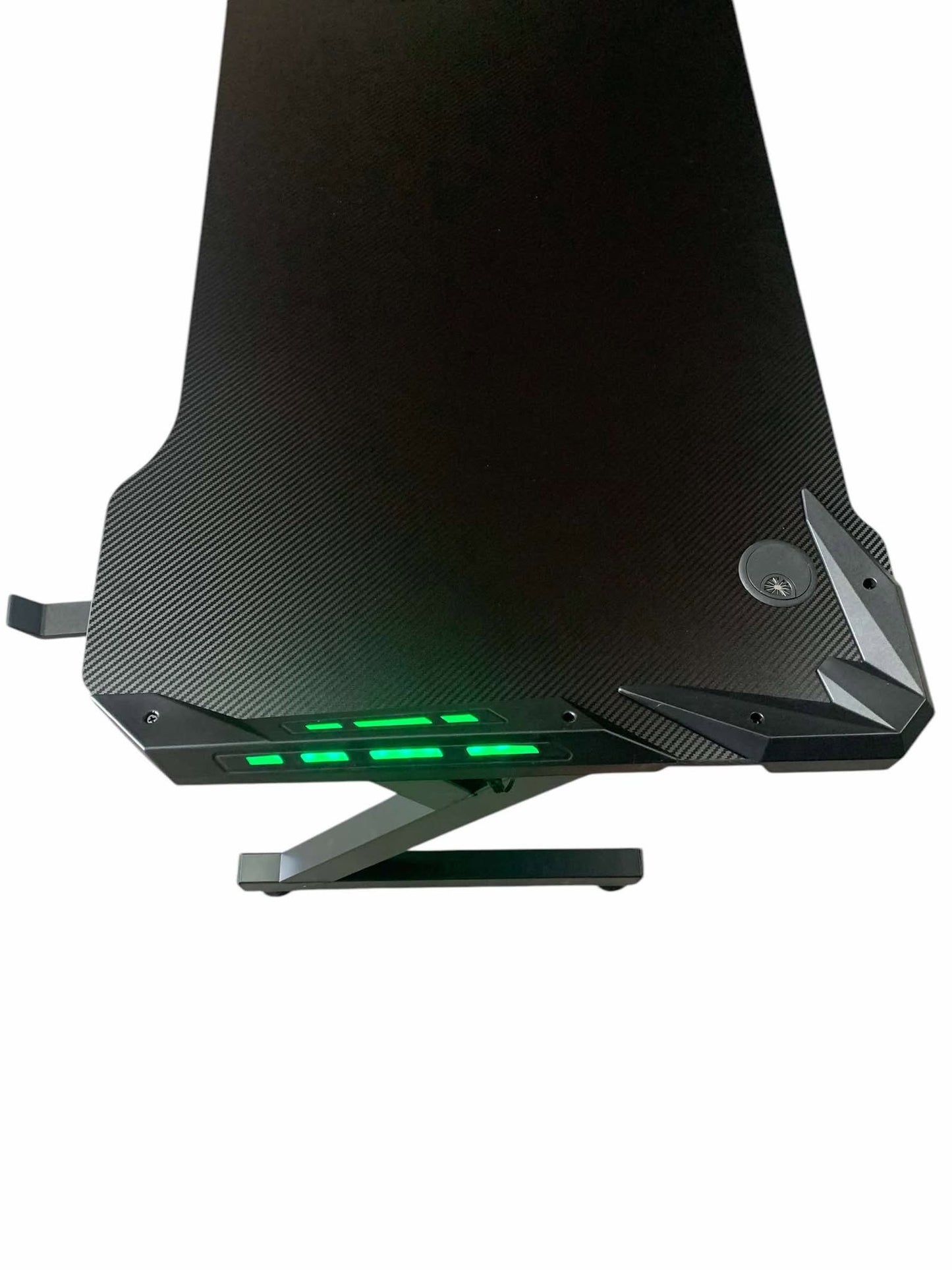 Gaming Desk with RGB LED Lighting Home Office Desk Ergonomic Gamer Workstation with Mouse Pad