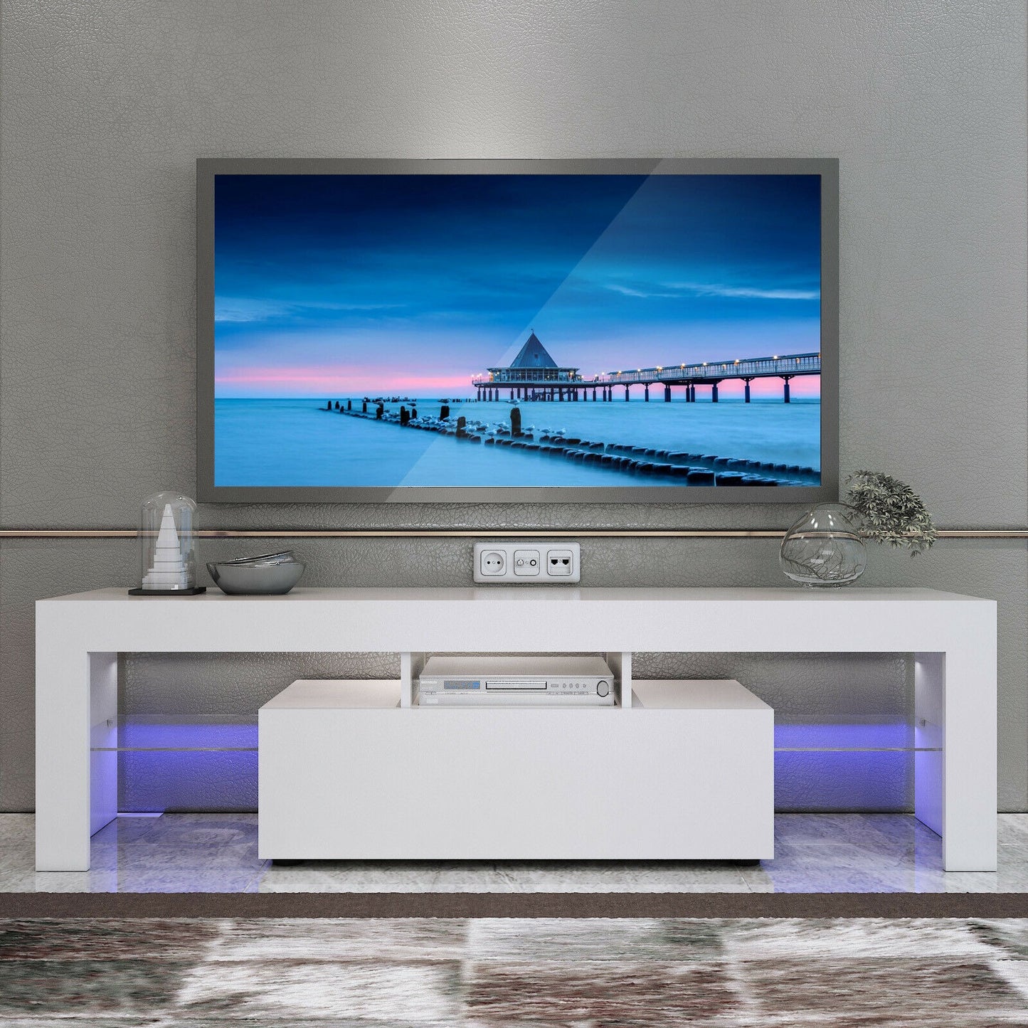 TV cabinet High Gloss White