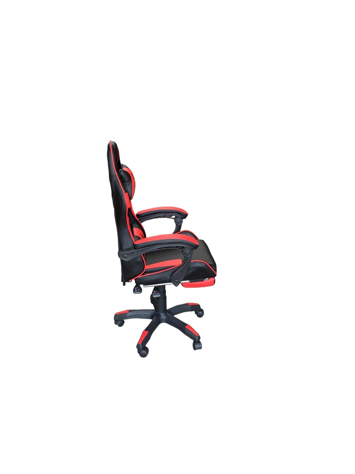 Gaming Chair Black and Red with LED Lights