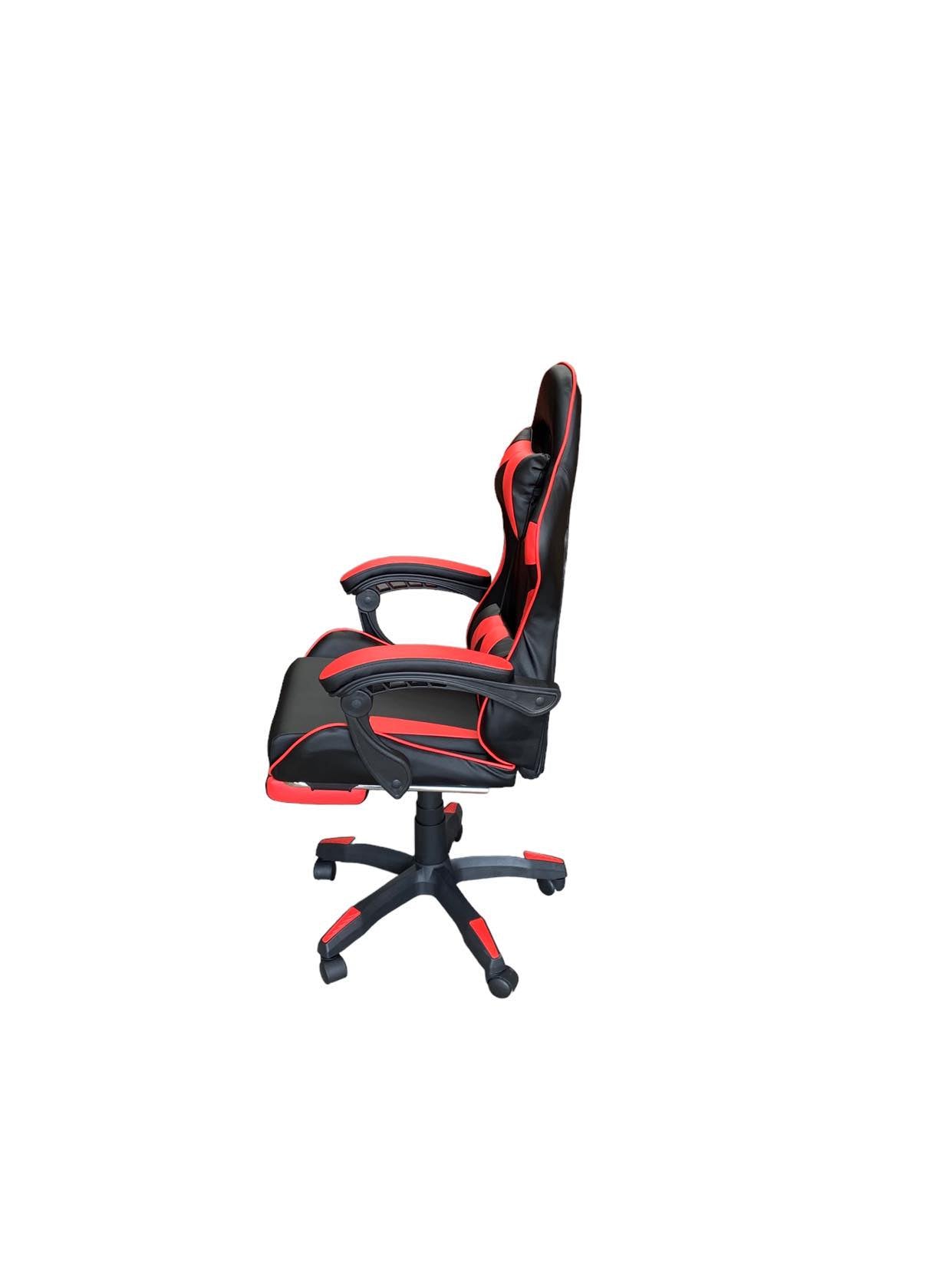 Gaming Chair Black and Red with LED Lights