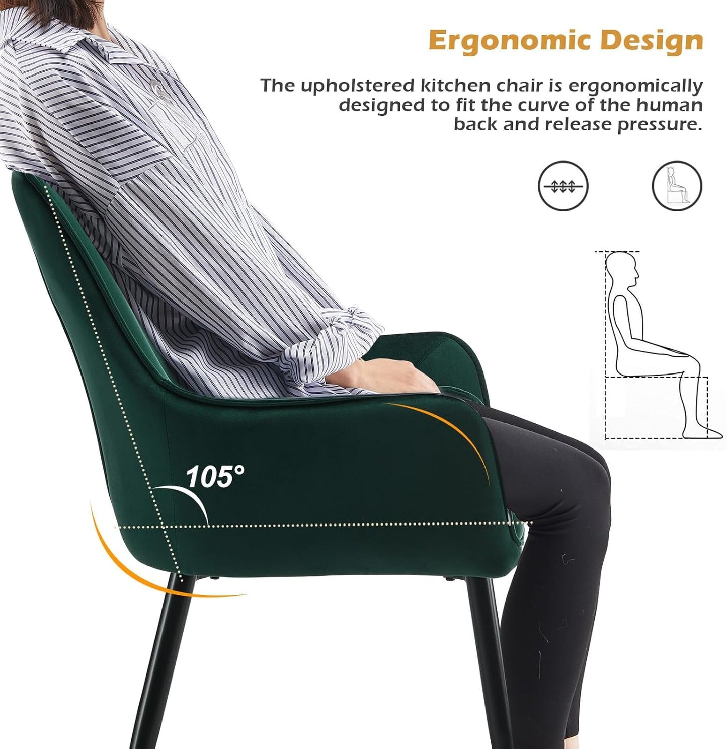 Maxine Dining Chairs [Velvet] [set of 2]