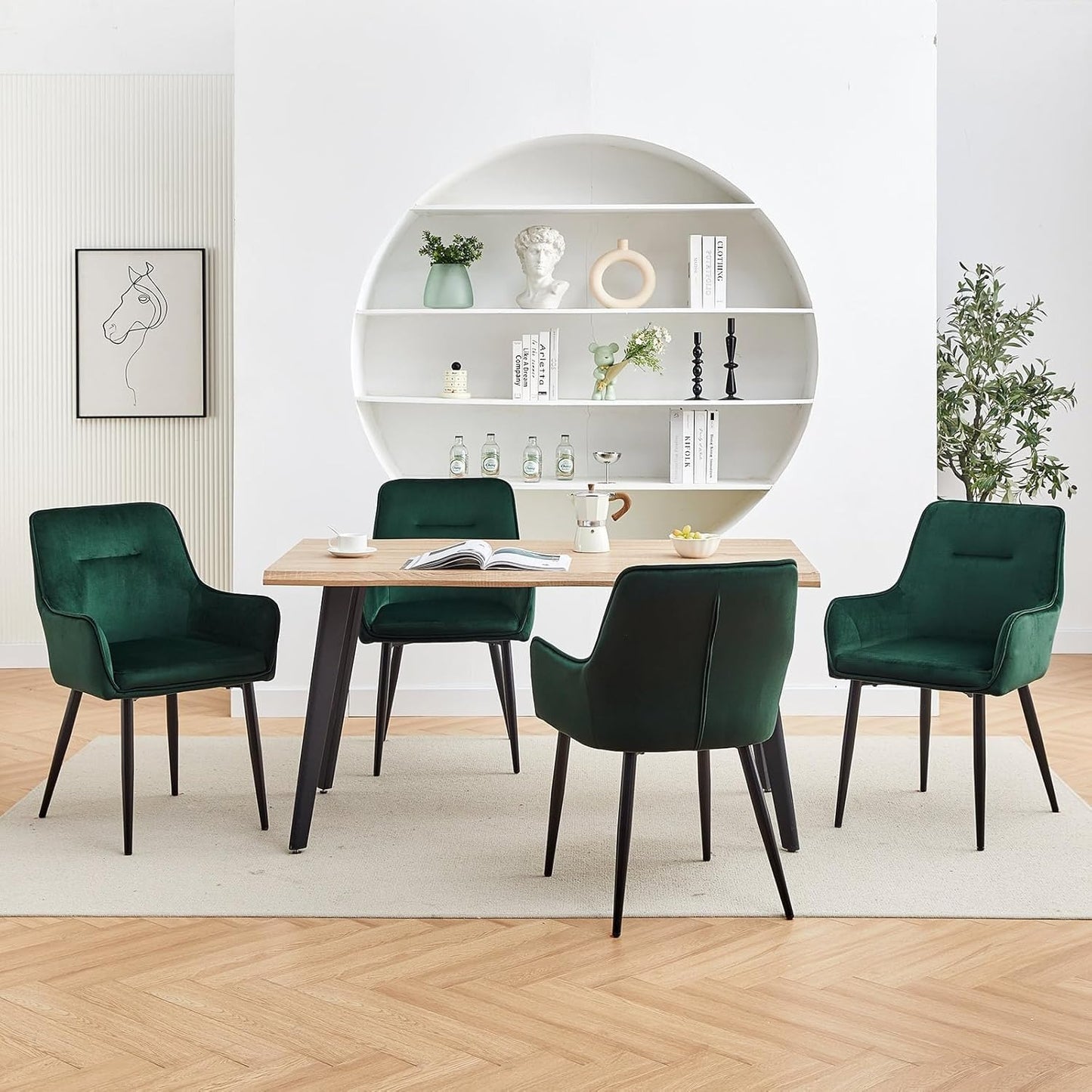 Maxine Dining Chairs [Velvet] [set of 2]